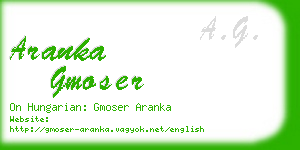 aranka gmoser business card